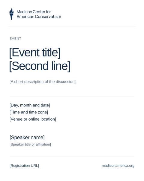 Event announcement